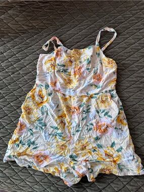 Floral Yellow & Green romper